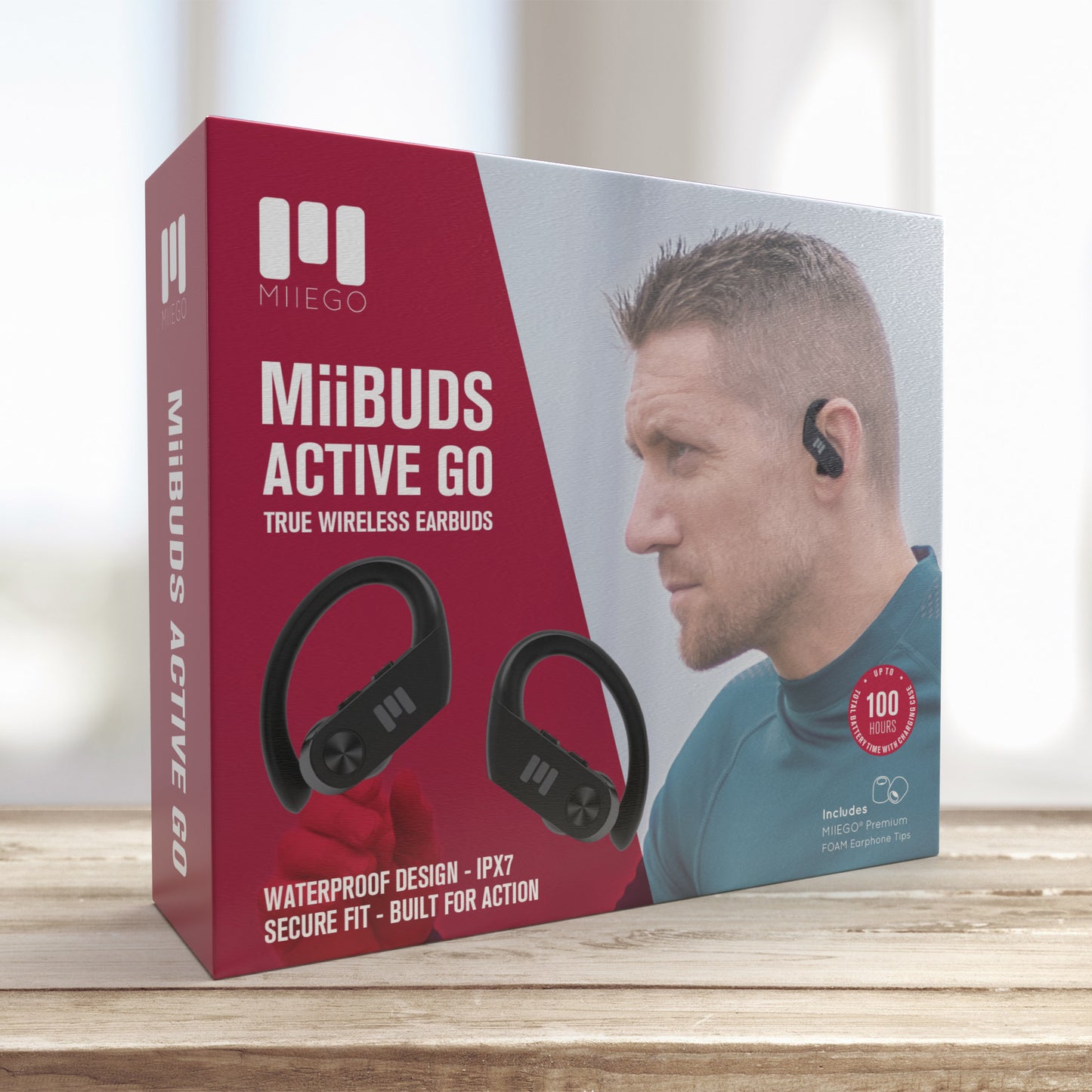 MiiBUDS ACTIVE GO + Trådløs Oplader